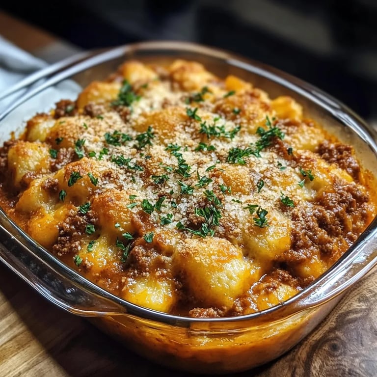 Kroketten Auflauf mit Hackfleisch