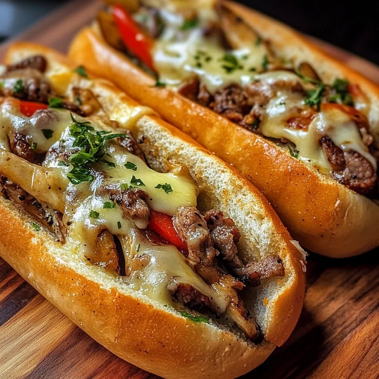 Hähnchen Cheesesteaks