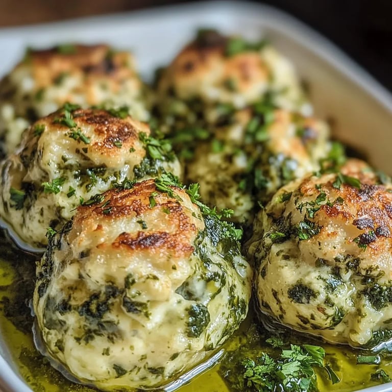 Proteinreiche Spinatknödel