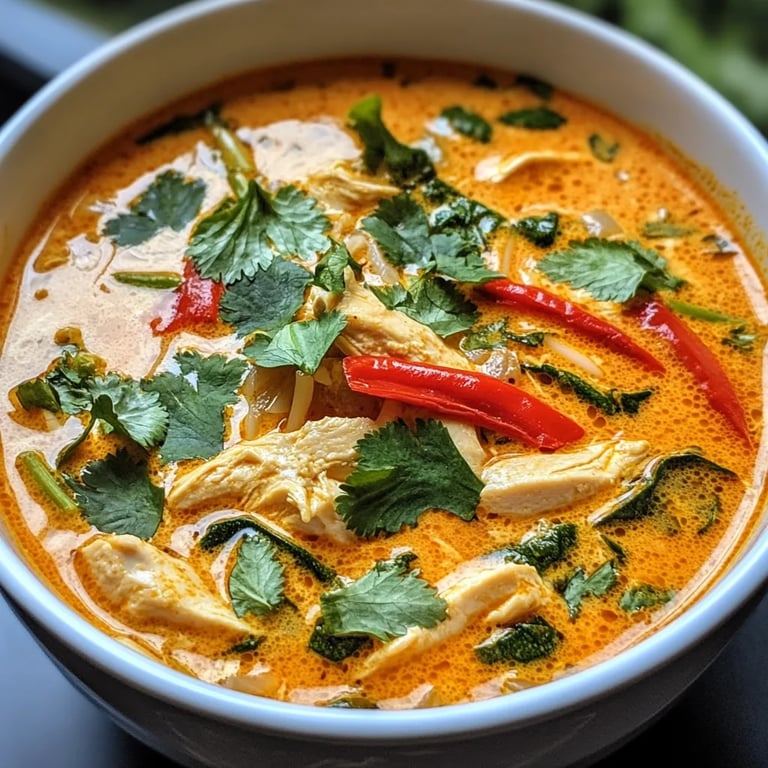 Crockpot Thai Coconut Chicken Soup