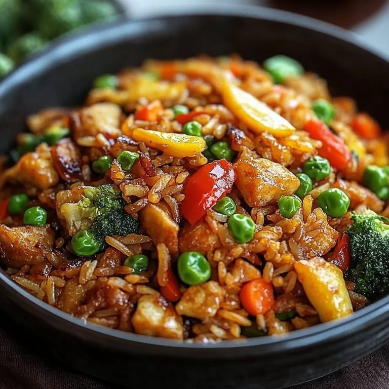 Gebratener Reis mit Gemüse und E