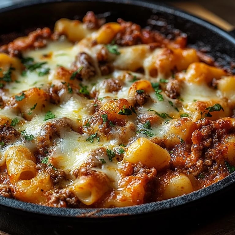 Cheesy Bolognese Gnocchi Bake