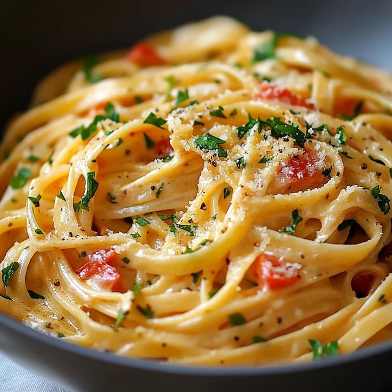 Cremige Pasta mit getrockneten Tomaten