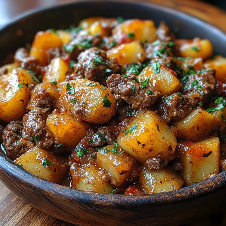 Carne y Papas con Queso en una Sola Olla: Una Increíble Receta Última