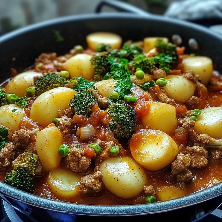 Würzige Kartoffel-Rosenkohl-Pfanne