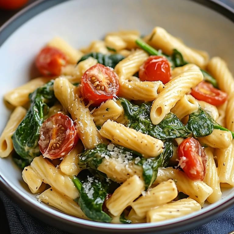 Köstliche Spinach Tomato Pasta