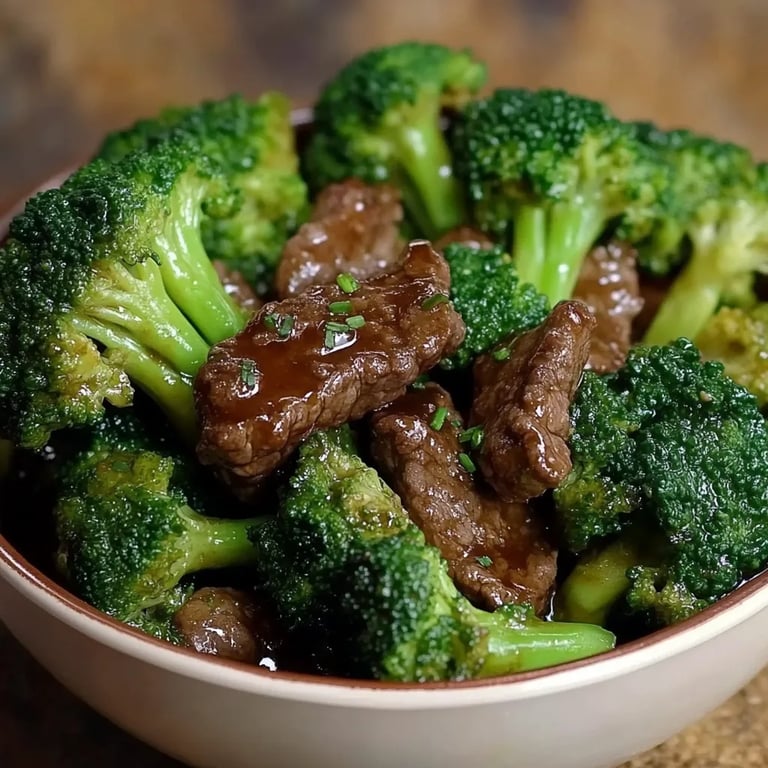 Rindfleisch und Brokkoli