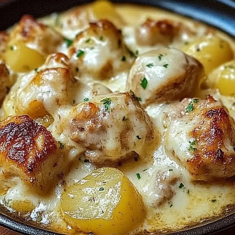 Garlic Parmesan Crockpot Chicken and Potatoes