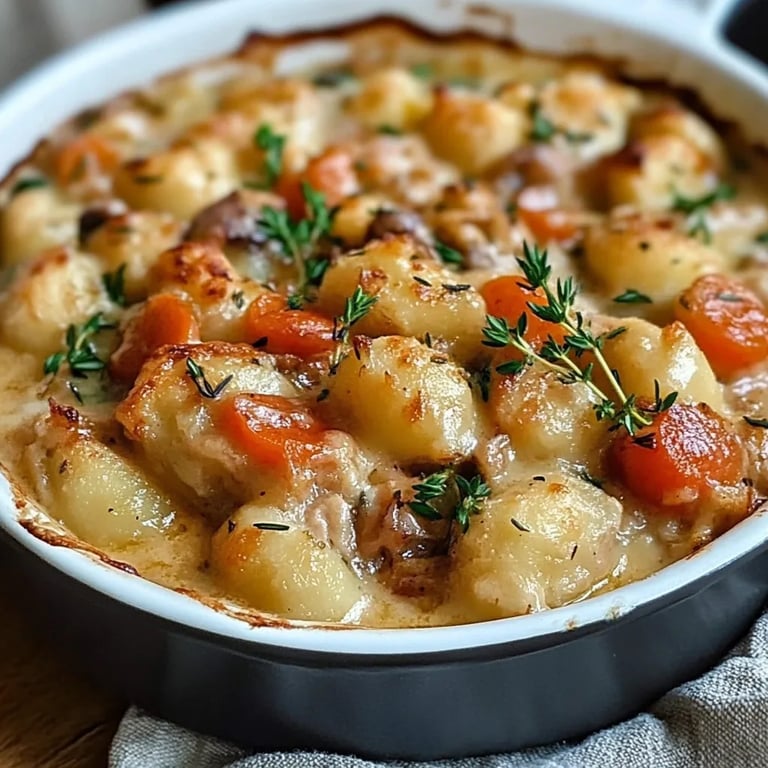 One Pot Gnocchi Chicken Pot Pie
