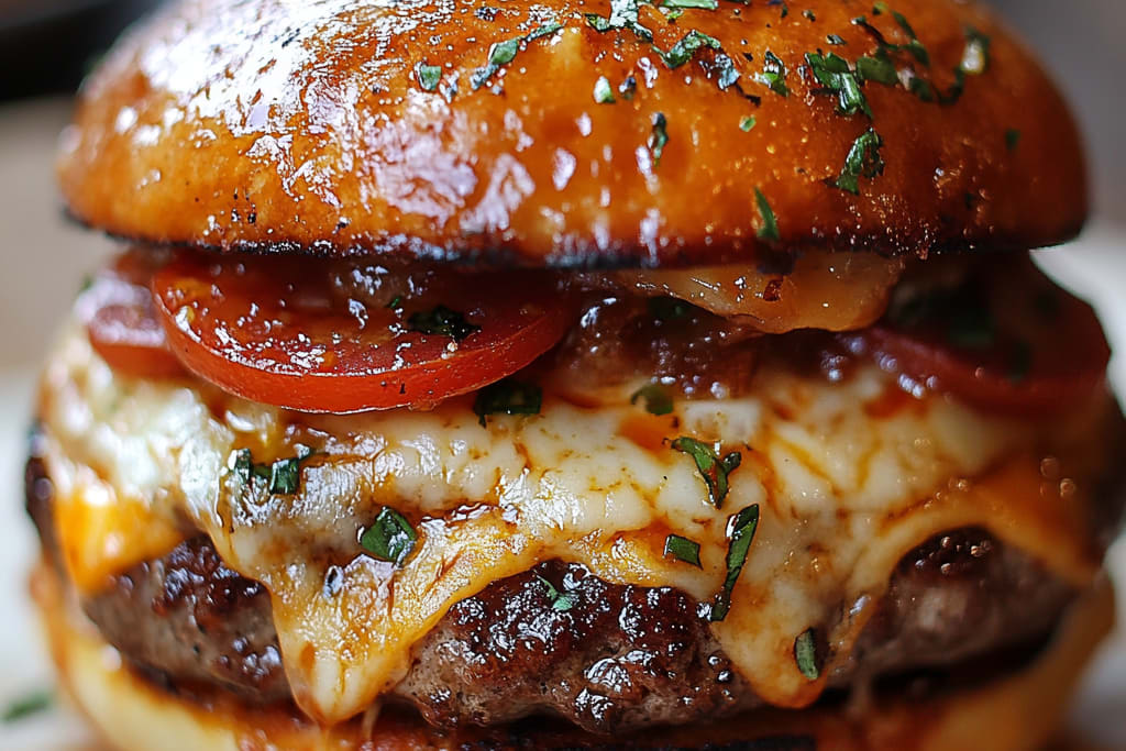 Pizza-Burger: Ein Unglaubliches Ultimatives Rezept für 5 Sinne