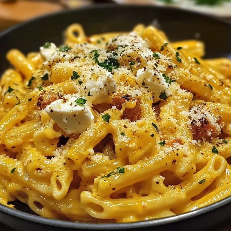 Kürbis Feta Pasta