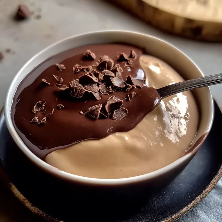 Peanut Butter Mousse with Chocolate Ganache