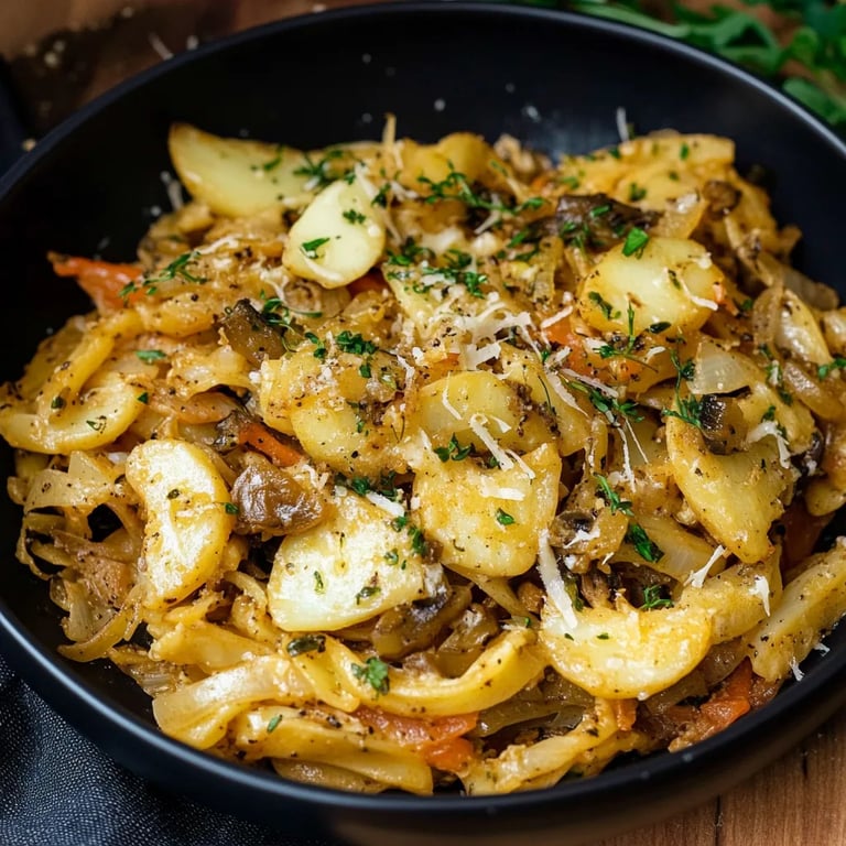 Bratnudeln mit Spitzkohl und Möhren