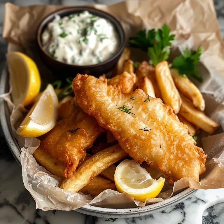 Crispy Battered Fish and Chips