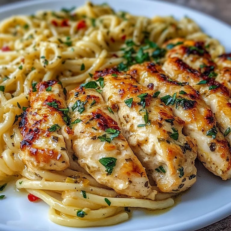Creamy Garlic Parmesan Chicken Pasta