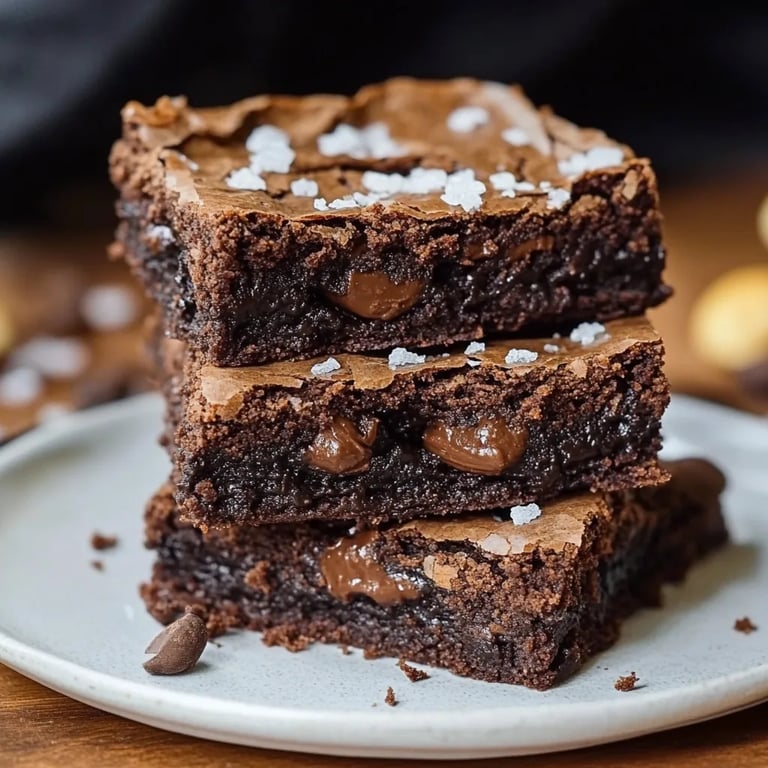 Brownies mit Salzbrezelboden