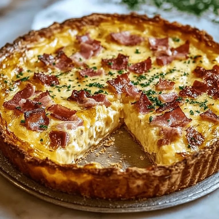 Herzhafter Kartoffel-Bacon-Quiche