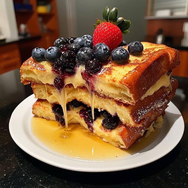 Festive Berry Croissant French Toast Bake​