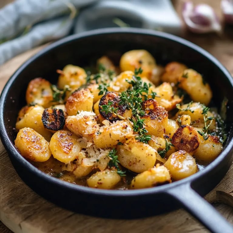 Gnocchi mit Rosenkohl und Brokkoli aus dem Ofen