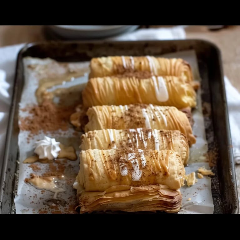 Hazelnut Custard Fillo Cigars