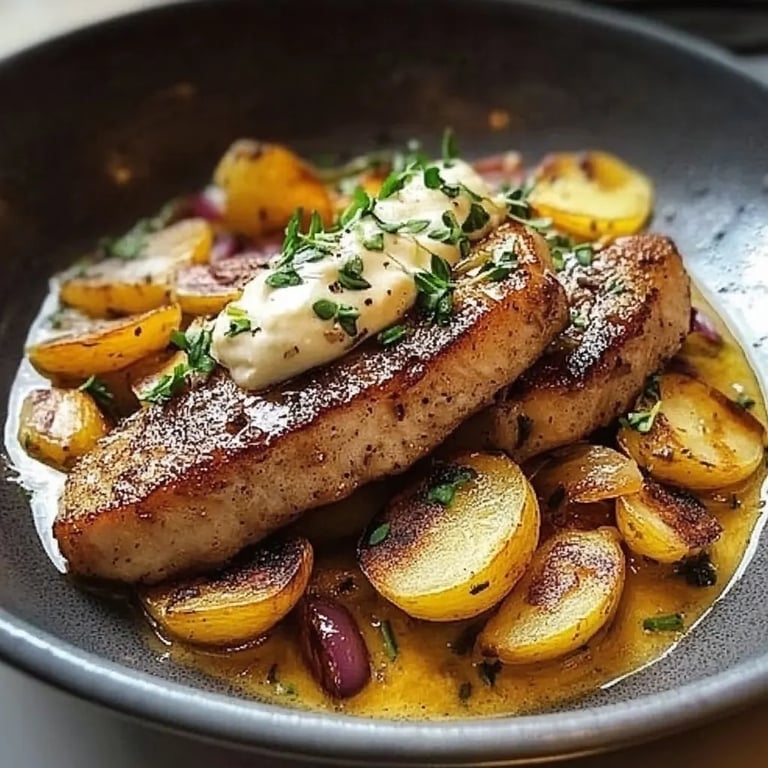 Sartén de Filete al Ajo y Mantequilla con Papas: Una Increíble Receta Esencial
