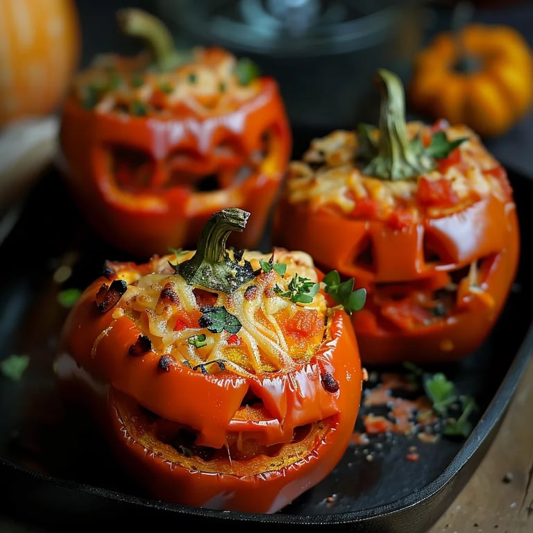 Halloween Stuffed Peppers