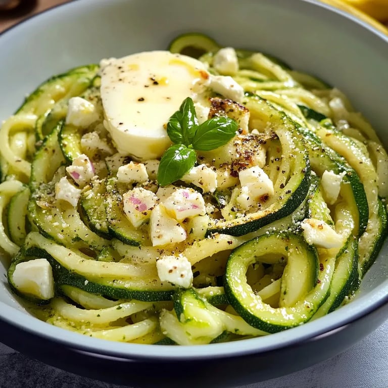 Cremige Zucchini-Pasta aus einem Blech