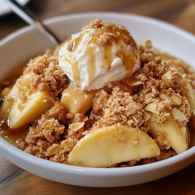 Classic Apple Crisp w/ Ice Cream Topping: An Incredible 7-Layer Recipe