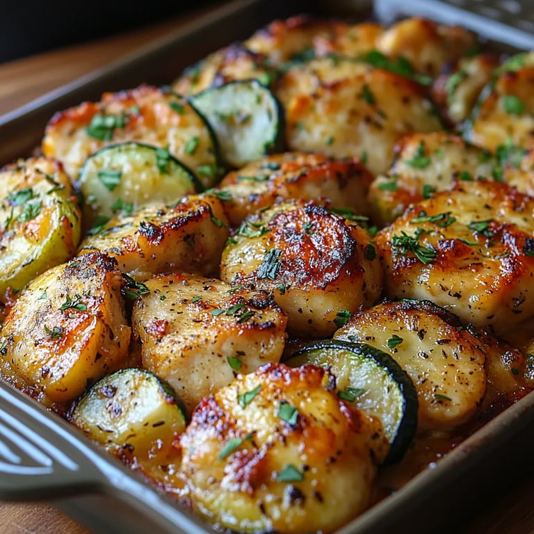 Pollo Mediterráneo al Horno con Calabacín: Una Increíble Receta Última