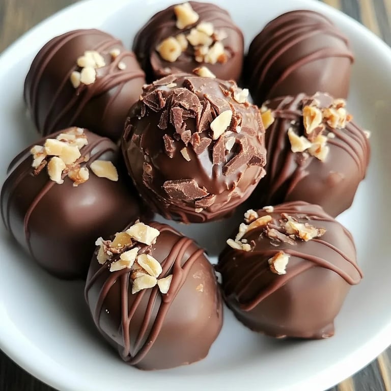 Trufas de Chocolate com Nutella e Avelãs