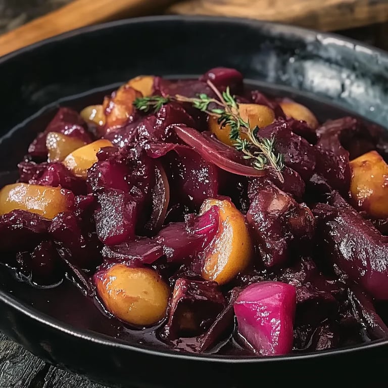 Weihnachtlich marinierter Rotkohl