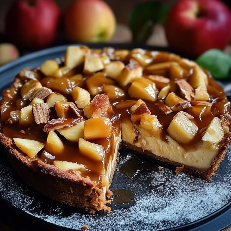 Karamell-Apfel-Käsekuchen