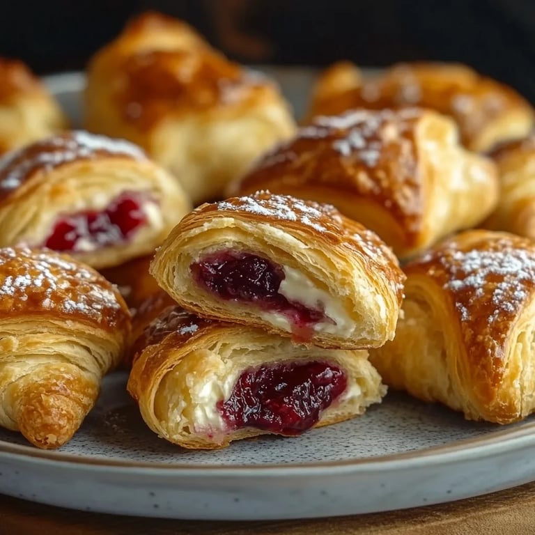 Cranberry Cream Cheese Crescent Bites