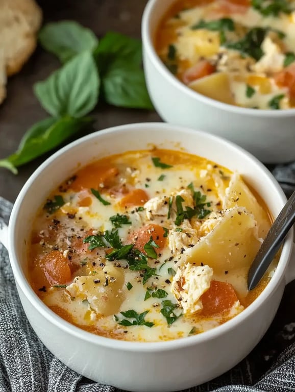 Creamiest Chicken Lasagna Soup