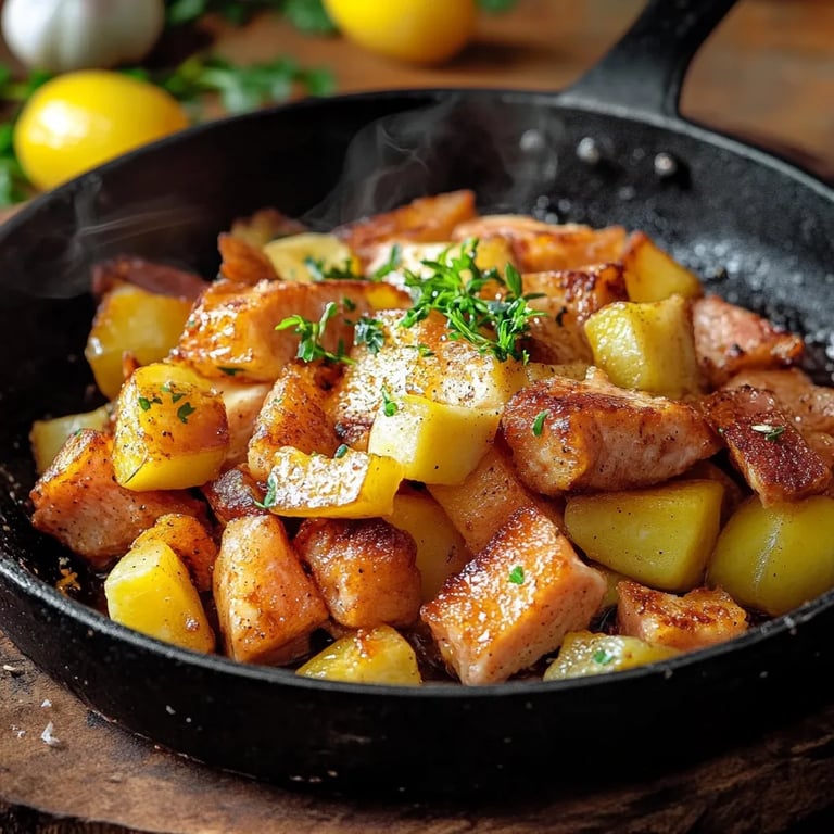 Kartoffel-Leberkäse-Pfanne