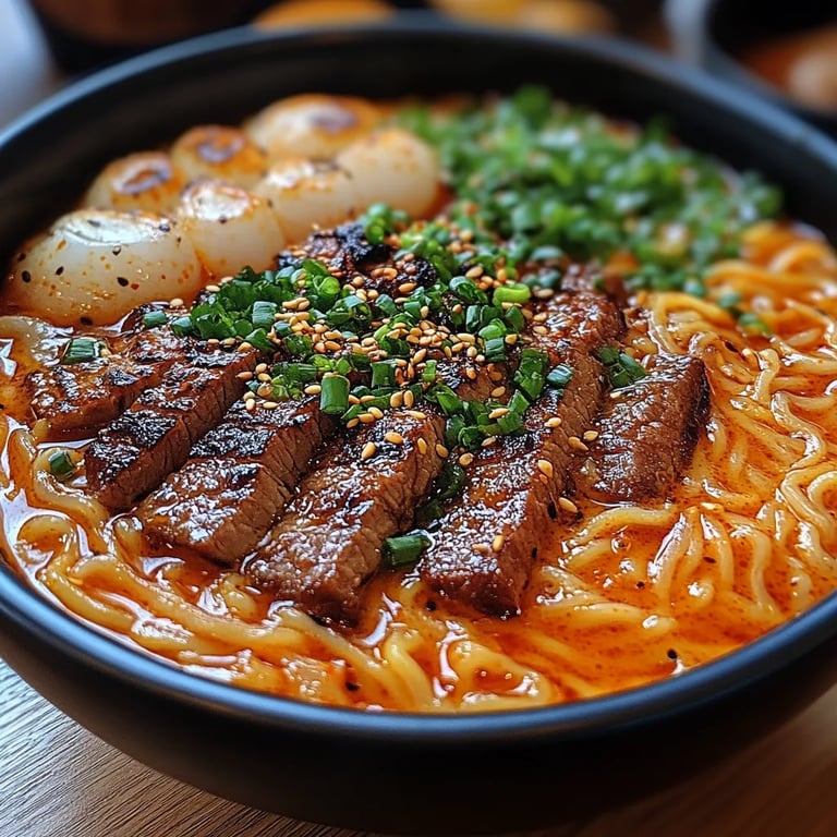 Spicy Korean Ramen with Grilled Beef: An Incredible Ultimate Recipe