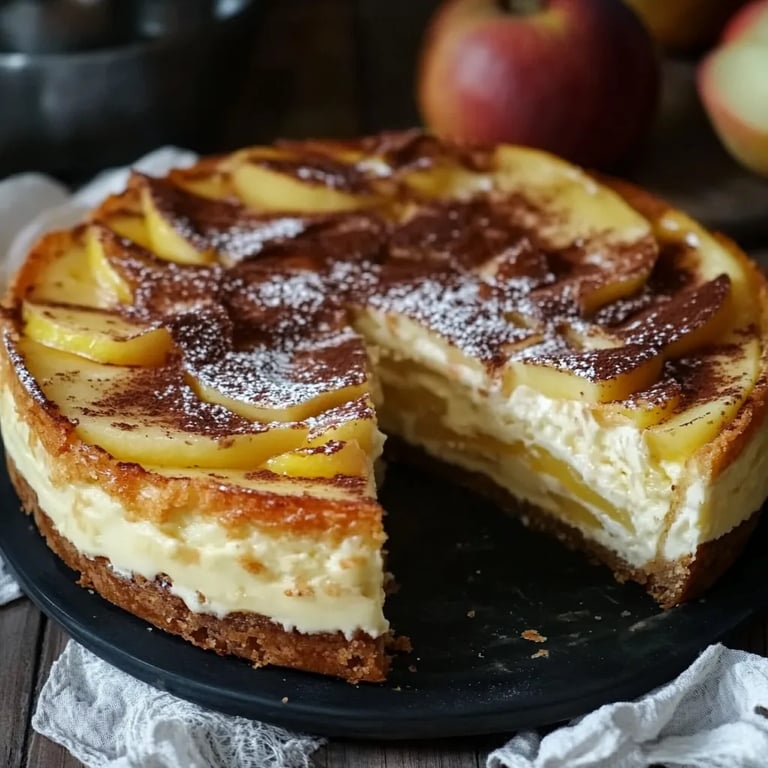 Schwedische Apfeltorte mit Vanillepudding