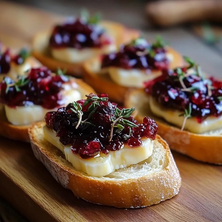Cranberry and Brie Crostini