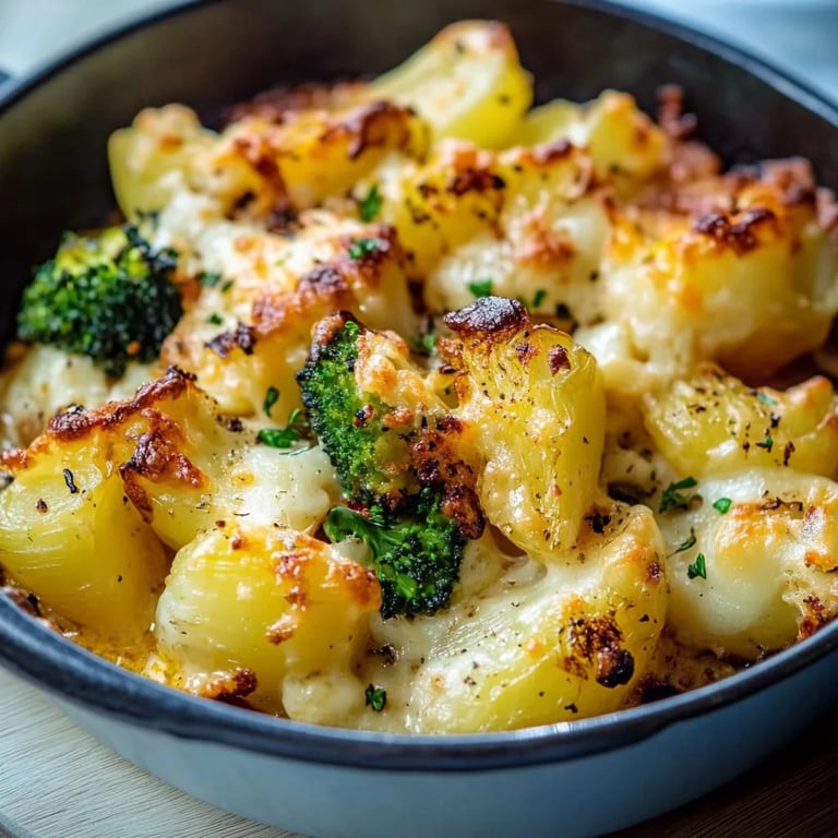 Blumenkohl Brokkoli Auflauf mit Kartoffel