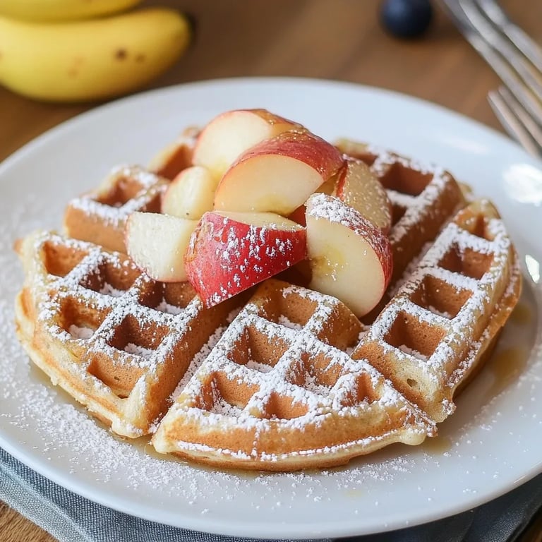 Haferlocken Apfelmus Waffeln