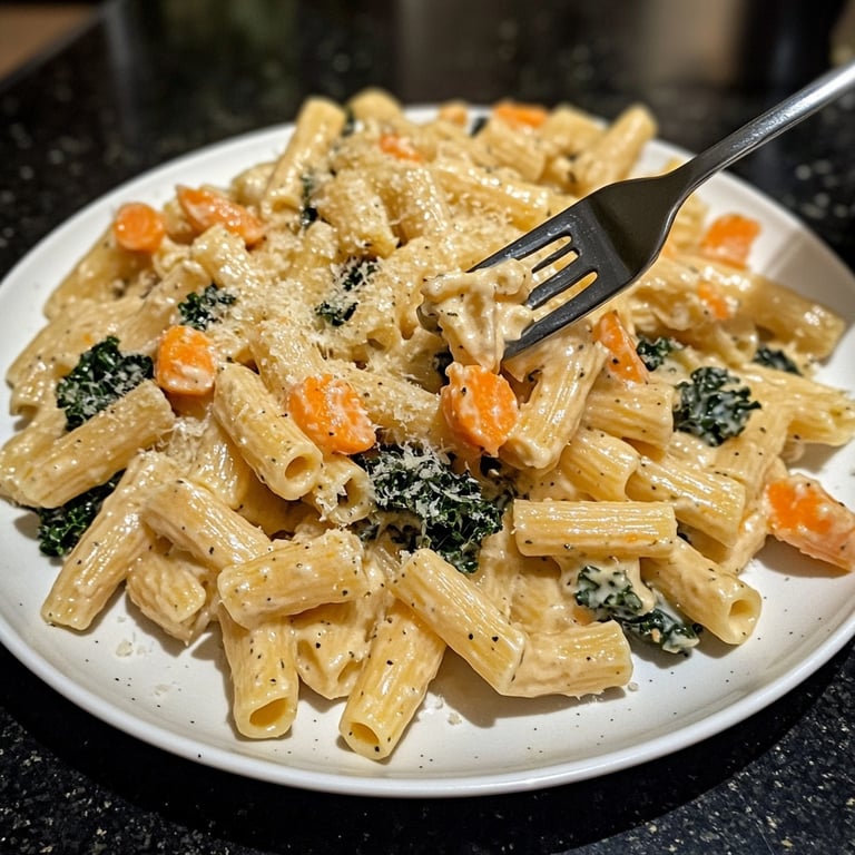 Schnelle-und-Einfache One-Pot-Pasta mit Wintergemüse