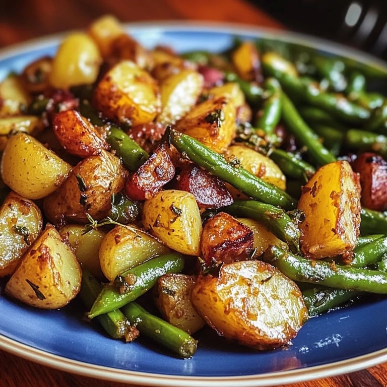 Kartoffeln und Grüne Bohnen