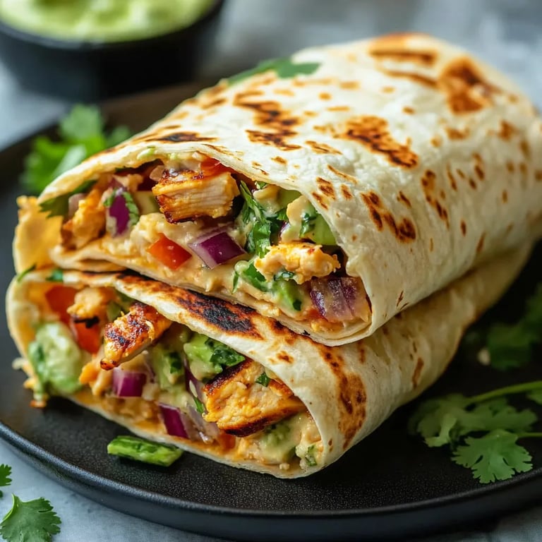 Easy Chipotle Ranch Grilled Chicken Burrito