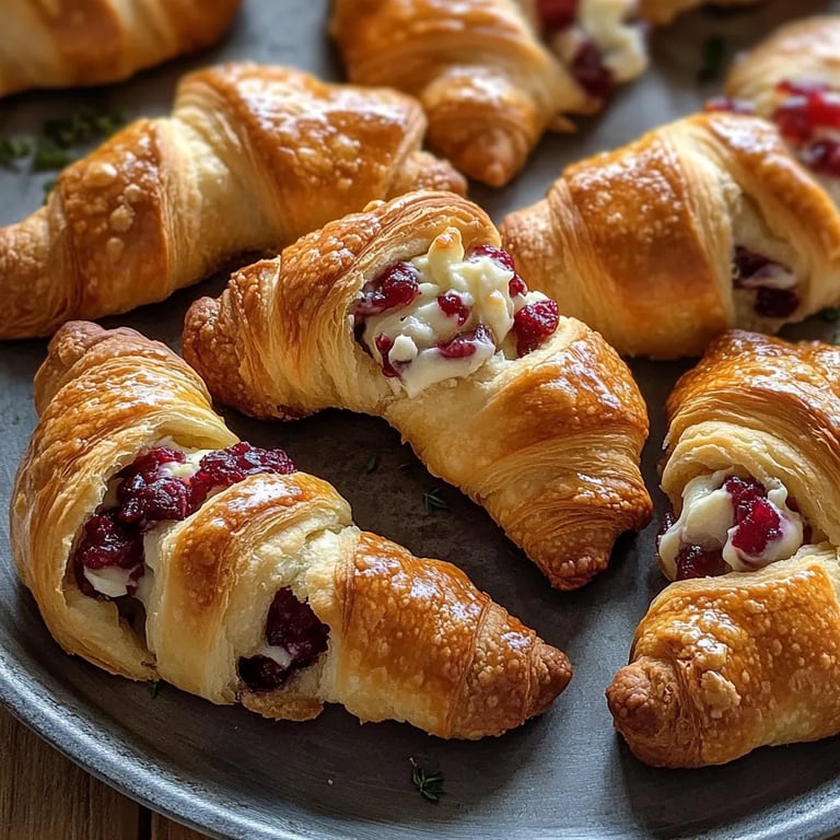 Cranberry Cream Cheese Crescent Bites