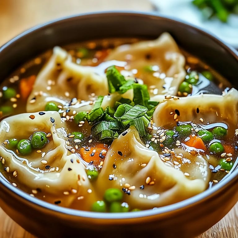 Easy Asian Dumpling Potsticker Soup
