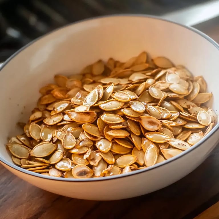 Sweet and Spicy Roasted Pumpkin Seeds