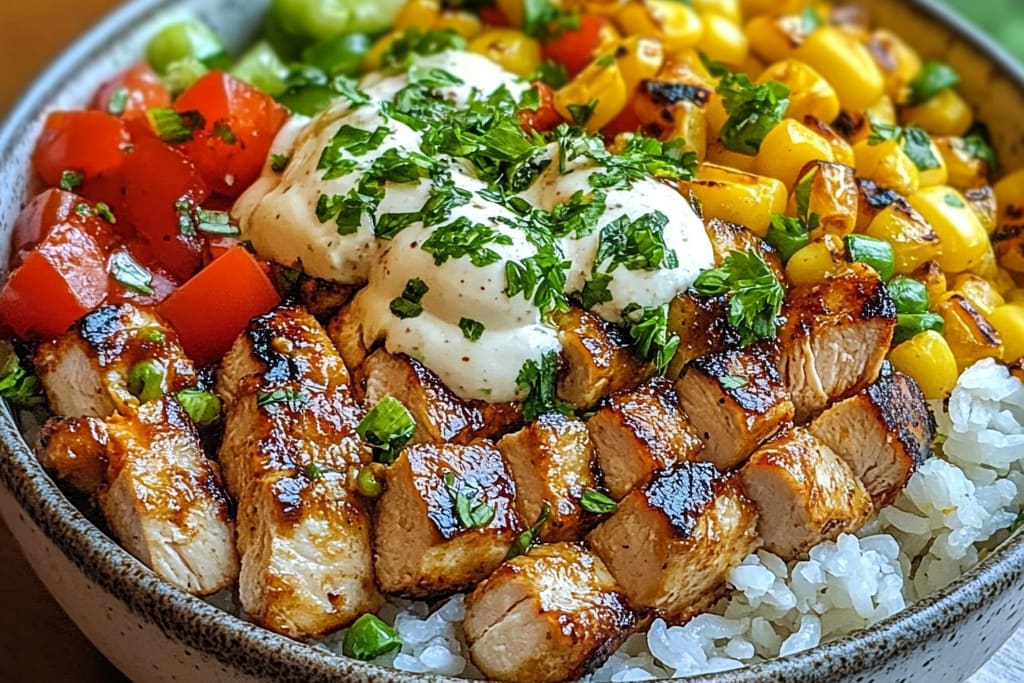 Aromatische Street Corn Chicken Reisschüssel: Ein Unglaubliches Ultimatives Rezept