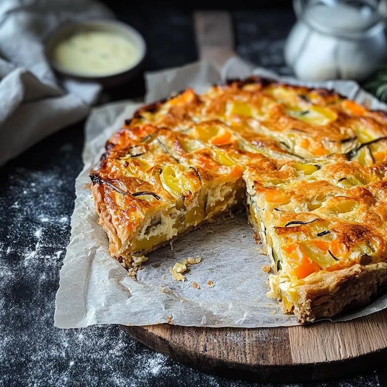 Gemüsekuchen mit Kartoffeln