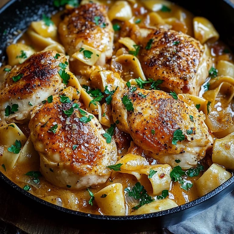 Schnelles One-Pan Chicken mit Butternudeln