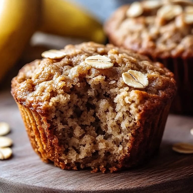 Healthy Banana Oatmeal Muffins